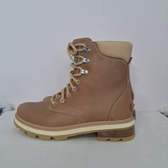 Sorel Lennox lace stkd waterproof boot brown 9.5 NWT - Picture 4 of 8